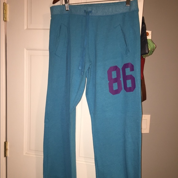 Victoria Secret PINK blue sweat pants - Picture 1 of 4